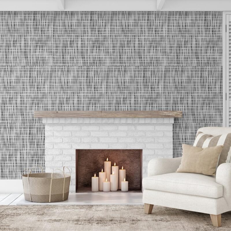 Black And White Dash, Style C  Wallpaper - Image 5