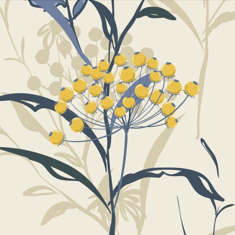 Blue And Yellow Natives  Wallpaper - Image 3