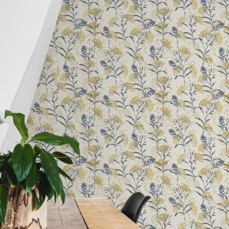 Blue And Yellow Natives  Wallpaper - Image 2