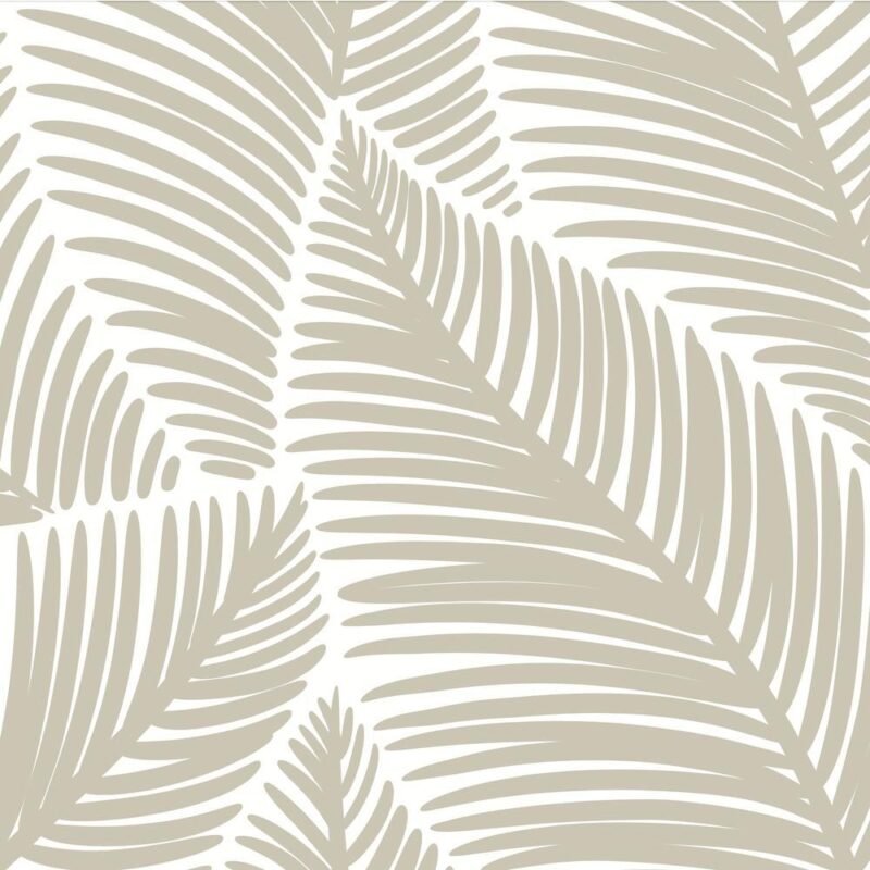 Tropical Beige Leaves  Wallpaper - Image 3